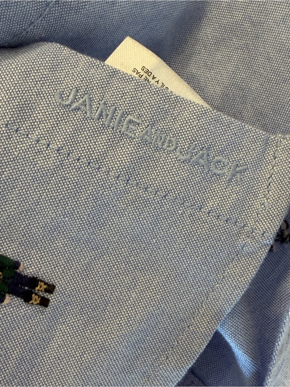 Janie and Jack Boys Blue Oxford Button-Down with Embroidered Nutcrackers Size 5 - Picture 10 of 12